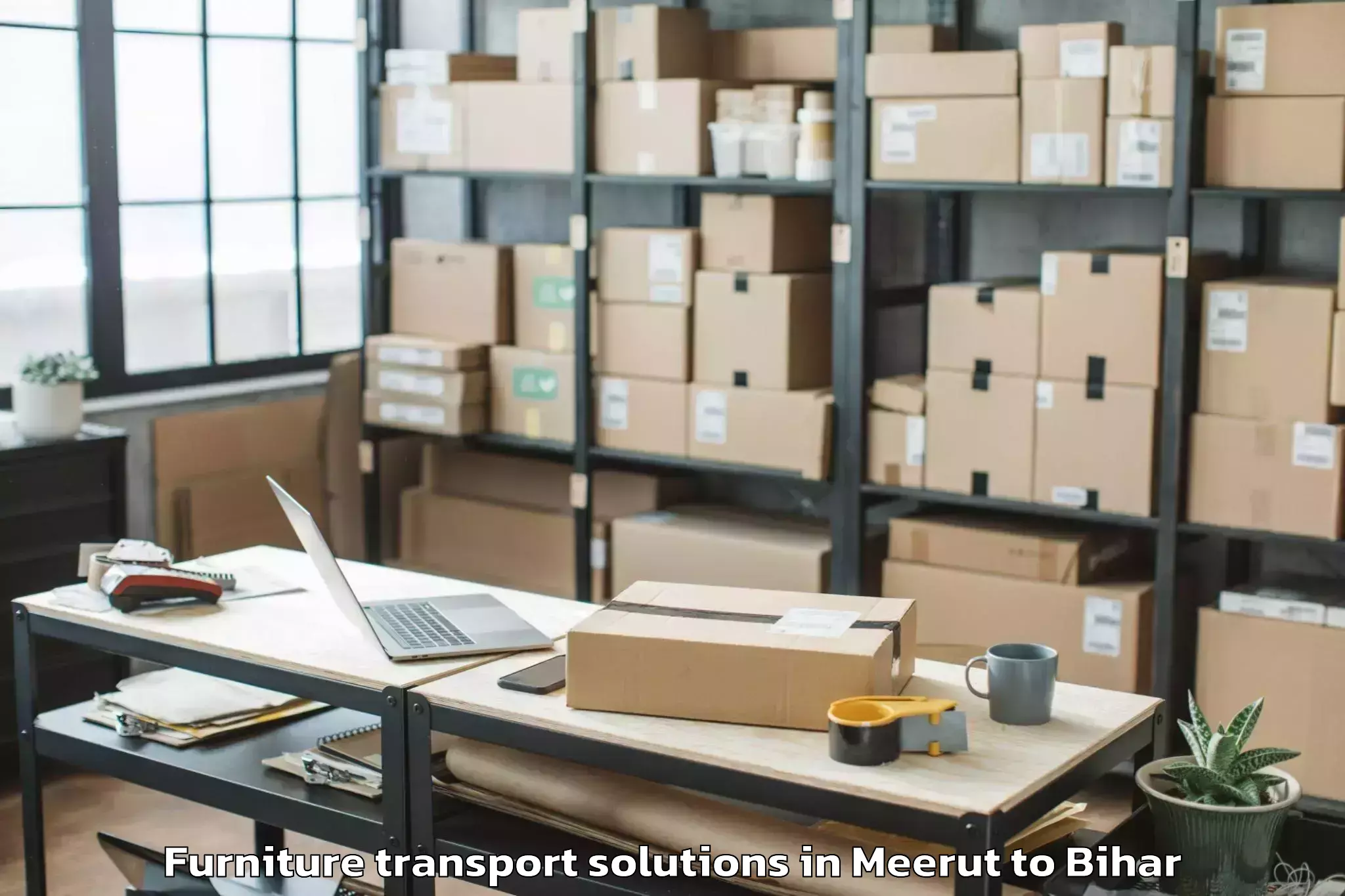 Book Meerut to Bokhra Furniture Transport Solutions Online